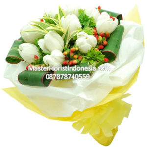 Jual Handbouquet di Jakarta 087878740559 Kode: bunga-tangan-tulip