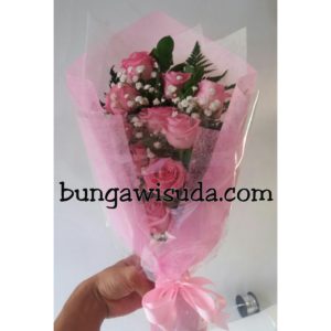 Handbuket mawar pink 087878740559 | Bunga Valentine