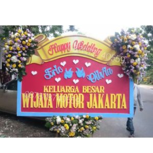 Jual Bunga Papan Penikahan di Surabaya