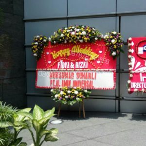 Bunga Papan Happy Wedding Online di Kebayoran Baru Jakarta Selatan