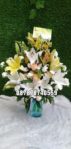 Bunga Lily Vase Kaca