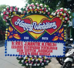 Jual Rangkaian Bunga Papan Wedding Call : 087878740559